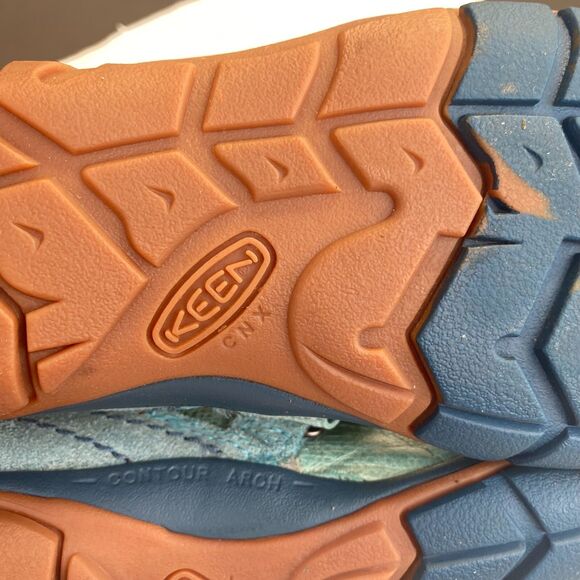 Keen Mary Jane Hiking Shoes Womens Size US6.5/37 Blue Green Walking Boho Hippie - Picture 15 of 16